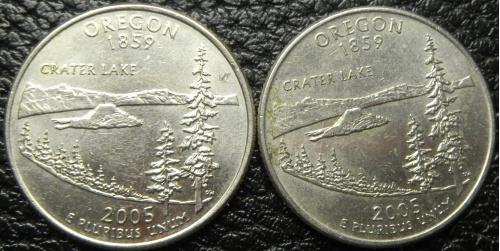 25 центів 2005 США Орегон (два різновиди)