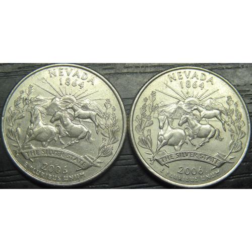 25 центів 2006 США Невада (два різновиди)