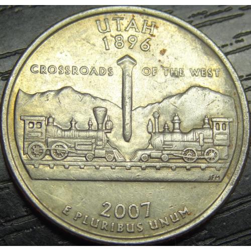 25 центів 2007 D США Юта