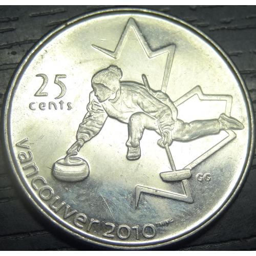 25 центів 2007 Канада Ванкувер 2010 - Керлінг