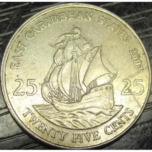 25 центів 2007 Східні Карибські території