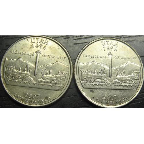 1/4 долара США 2007 Юта (два різновиди)