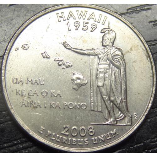 25 центів 2008 D США Гаваї