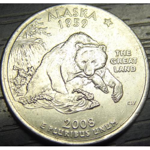 25 центів 2008 P США Аляска