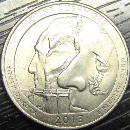 25 центів 2013 P США гора Рашмор