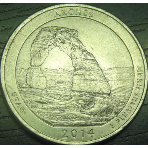 1/4 долара 2014 P США Арки