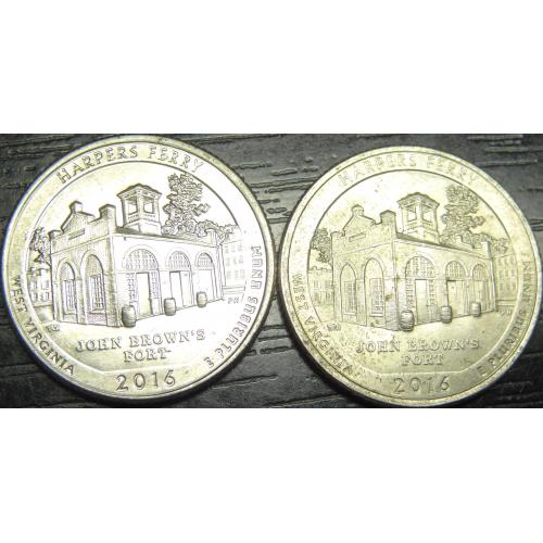 25 центів 2016 США Харперс Феррі (два різновиди)