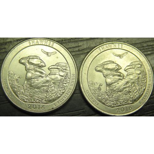 25 центів 2016 США Шоні (два різновиди)