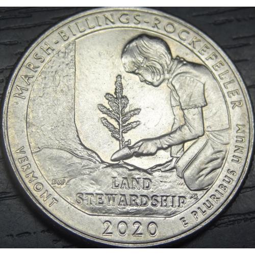 1/4 долара 2020 D США Марш-Біллінгс-Рокфеллер