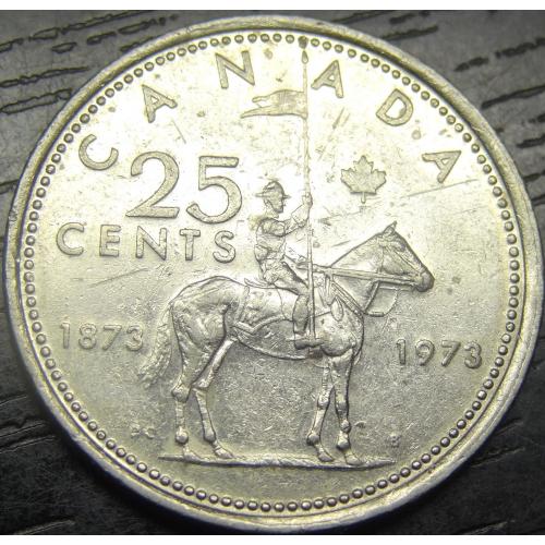 25 центів Канада 1973 Королівська кінна поліція