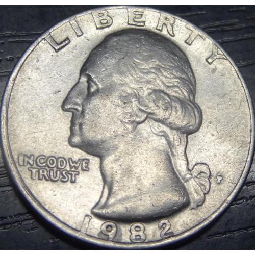 25 центів США 1982 P