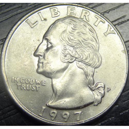 25 центів США 1997 P