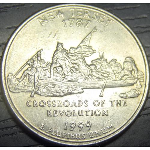 25 центів США 1999 D Нью-Джерсі