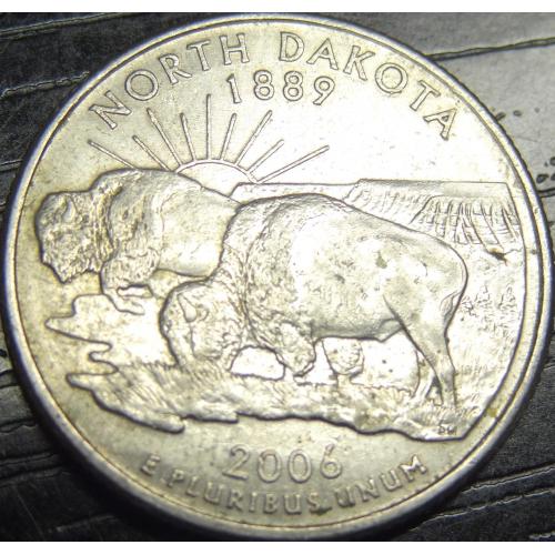 25 центів США 2006 P  Північна Дакота