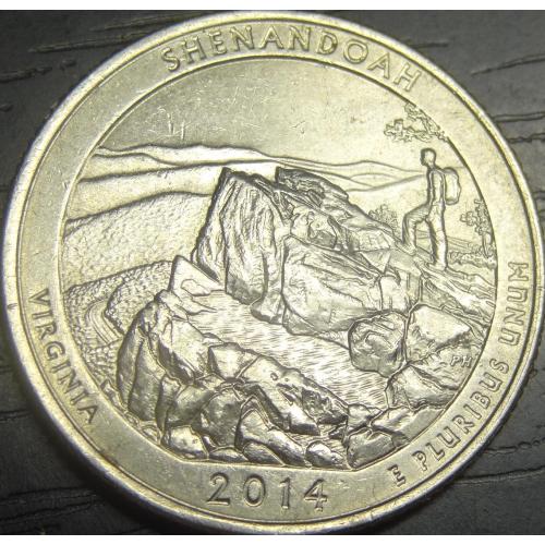 1/4 долара 2014 D США Шенандоа