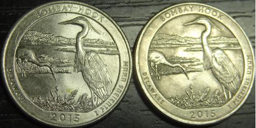 25 центів США 2015 Бомбей Хук (два різновиди)