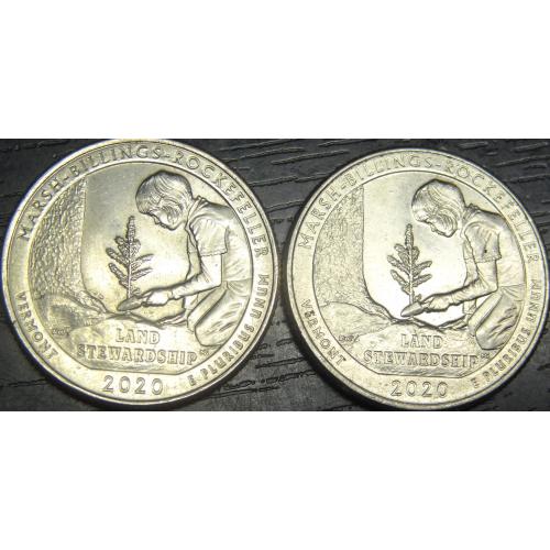 1/4 долара 2020 США Марш-Біллінгс-Рокфеллер (два різновиди)