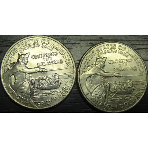 25 центів США 2021 Переправа через ріку Делавер (два різновиди)