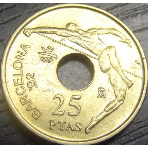 25 песет Іспанія 1990 Олімпіада Барселона 92 (Король Хуан Карлос I)