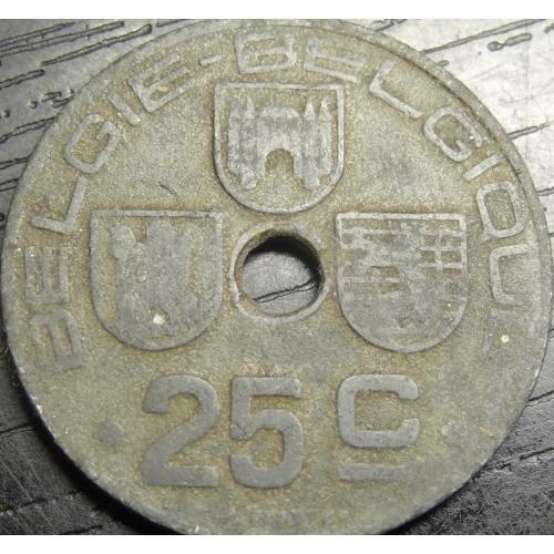 25 сантимів Бельгія 1944 Belgie-Belgique