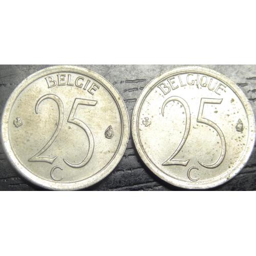 25 сантимів Бельгія 1970 (два різновиди)