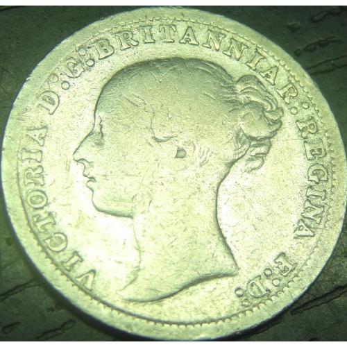 3 пенса Британія 1879 срібло
