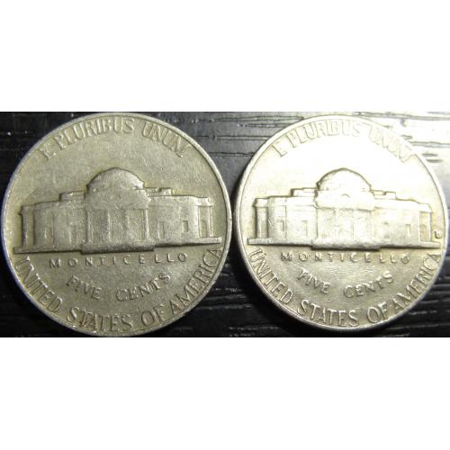5 центів 1964 США (два різновиди)