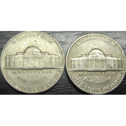 5 центів 1964 США (два різновиди)