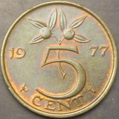 5 центів 1977 Нідерланди