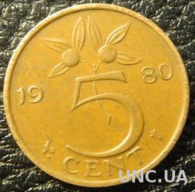 5 центів 1980 Нідерланди