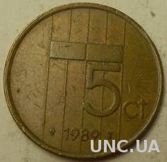 5 центів 1989 Нідерланди