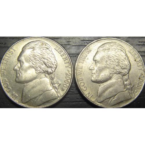 5 центів 2000 США (два різновиди)