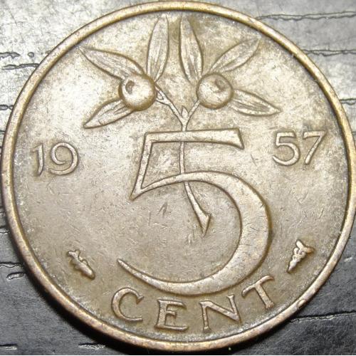 5 центів 1957 Нідерланди