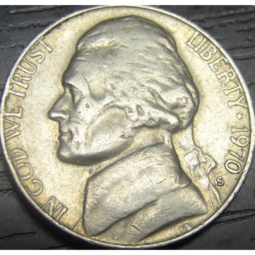 5 центів 1970 S США (рідкісний монетний двір)