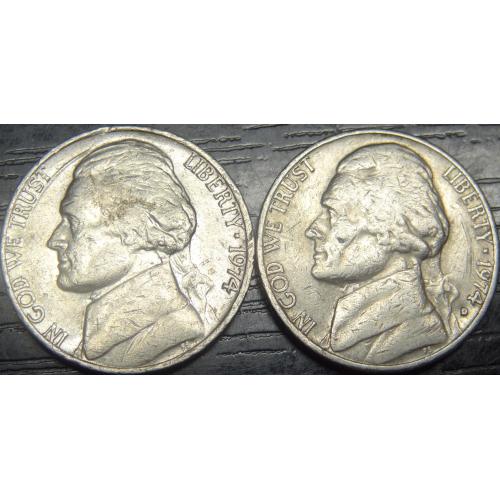 5 центів 1974 США (два різновиди)
