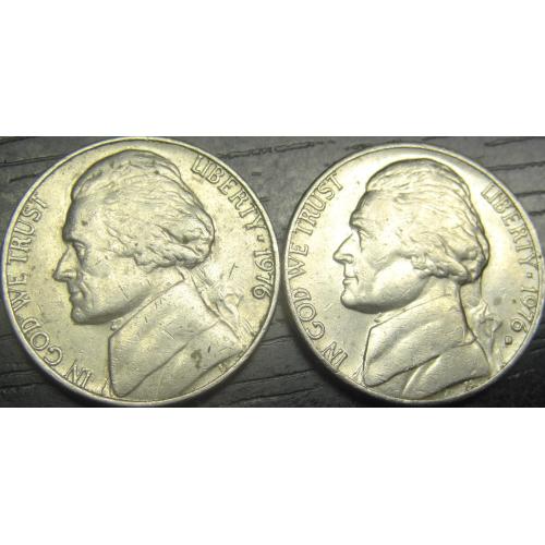 5 центів 1976 США (два різновиди)
