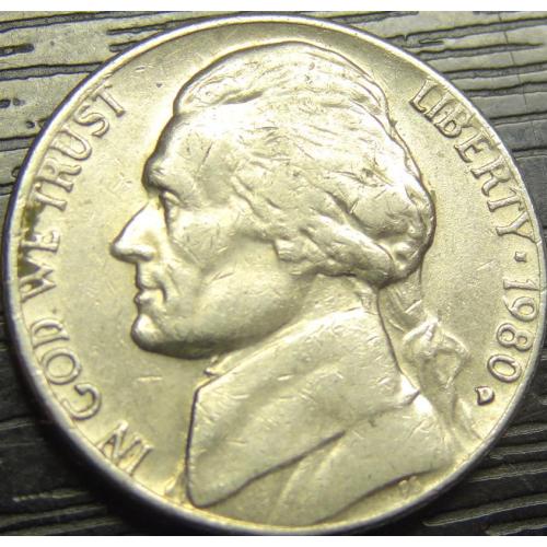 5 центів 1980 D США