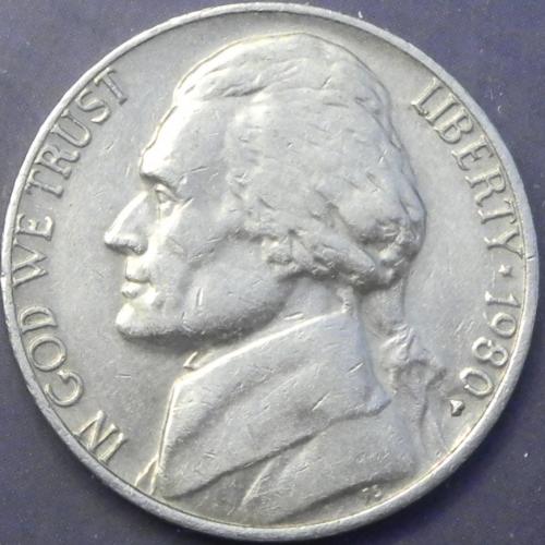 5 центів 1980 P США