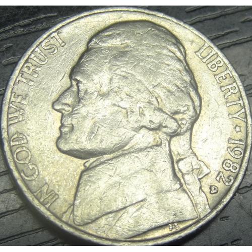 5 центів 1982 D США