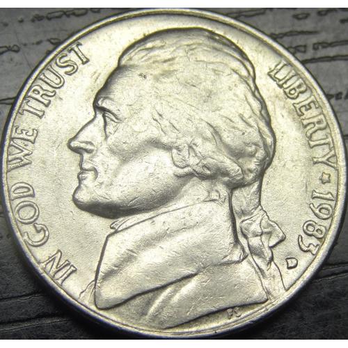 5 центів 1983 D США