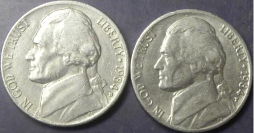 5 центів 1984 США (два різновиди)