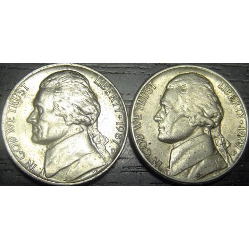 5 центів 1987 США (два різновиди)