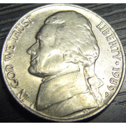 5 центів 1989 P США