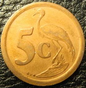 5 центів 1994 Південна Африка (рідкісна)