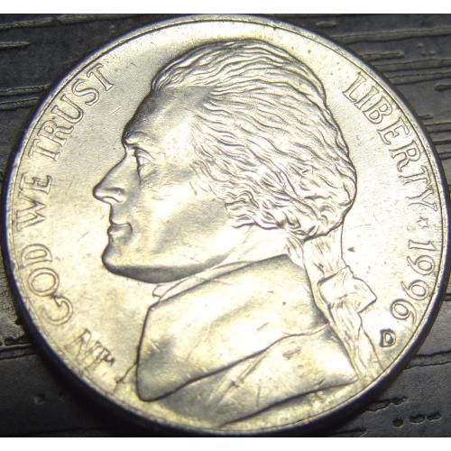 5 центів 1996 D США