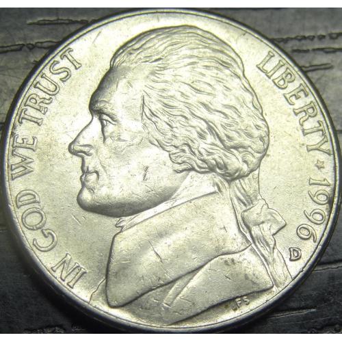 5 центів 1996 D США