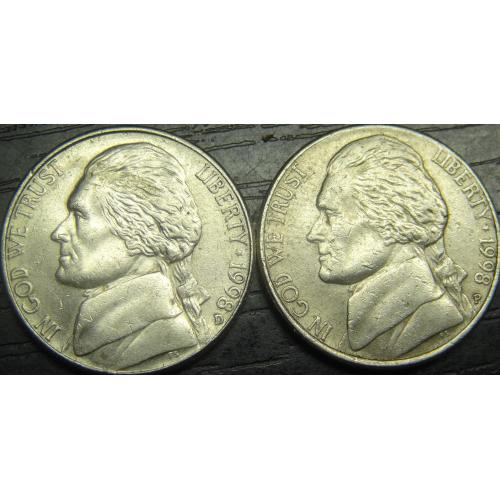 5 центів 1998 США (два різновиди)