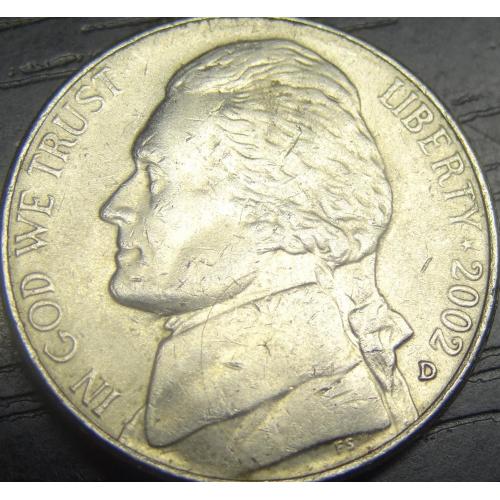 5 центів 2002 D США
