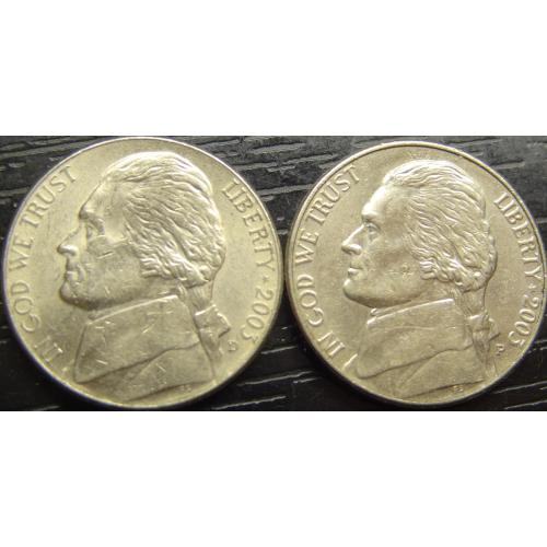 5 центів 2003 США (два різновиди)