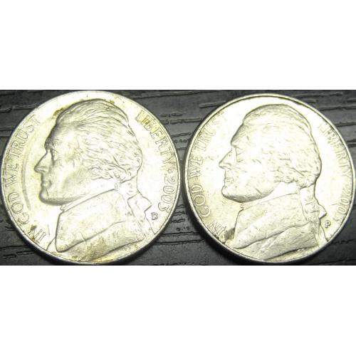 5 центів 2003 США (два різновиди)